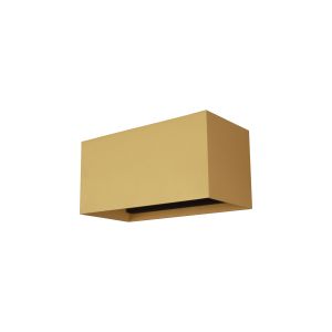 Davos Rectangle Wall Lamp Dimmable, 24W LED, 2700K, 2200lm, IP54, Gold/Black, 3yrs Warranty