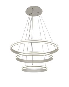 Bluedash Pendant, 3 Light 50W,30W,20W LED, 4000K, 5470lm, Dimmable, Matt White, 3yrs Warranty