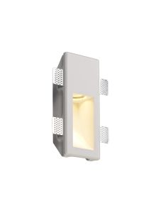 Gelato Small Recessed Wall Lamp, 1 x GU10, White Paintable Gypsum, Cut Out: L:253mmxW:103mm