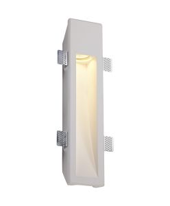 Gelato Large Recessed Wall Lamp, 1 x GU10, White Paintable Gypsum, Cut Out: L:453mmxW:103mm