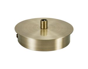 Dreifa Ceiling Box Antique Brass, c/w Cable Grip, Earth Wire & 3 Pole Terminal Block