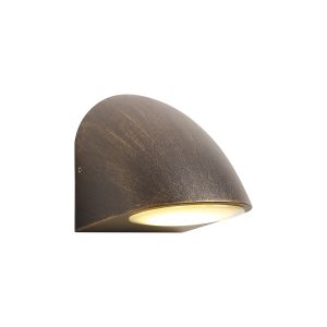 Lynn Wall Lamp, 1 x GU10, IP54, Black/Brushed Gold/Opal, 2yrs Warranty