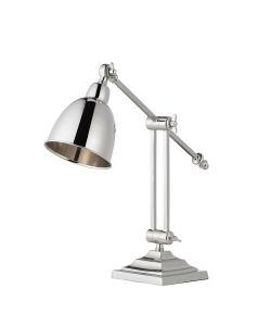ENDON-EH-RASKIN-TL RASKIN SINGLE TABLE LAMP POLISHED NICKEL PLATE FINISH