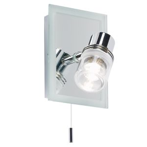 Endon EL-171 Switched IP44 Wall Bracket +20W Mr11 Lmp 2 Light In Mirror