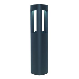 Tribeca Single LED Outdoor Pedestal Dark Grey/Frosted Acrylic Finish