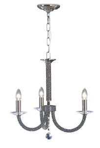 Esapori Pendant 3 Light E14 Black Chrome/Crystal