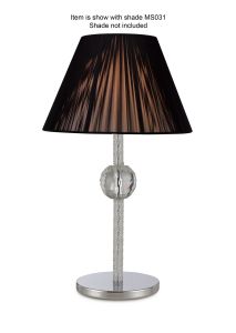 Esapori Table Lamp WITHOUT SHADE 1 Light E27 Polished Chrome/Crystal