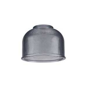 Arvo 14.5x11cm Clear Prismatic Dome Glass Shade, Smoke Blue