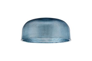 Arvo 27x11.5cm Prismatic Dome Glass Shade, Blue