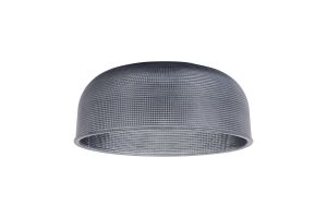 Arvo 27x11.5cm Clear Prismatic Dome Glass Shade, Smoke Blue
