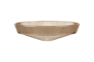 Arvo 31x8.5cm Prismatic Shallow Glass Shade, Amber
