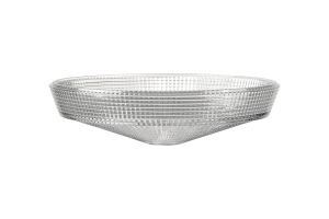 Arvo 31x8.5cm Prismatic Shallow Glass Shade, Clear