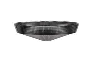 Arvo 31x8.5cm Prismatic Shallow Glass Shade, Smoke
