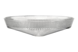 Arvo 40x11cm Prismatic Shallow Glass Shade, Clear