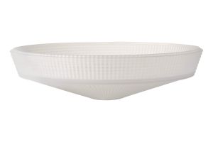 Arvo 40x11cm Prismatic Shallow Glass Shade, Frosted