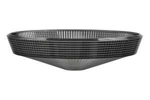 Arvo 40x11cm Prismatic Shallow Glass Shade, Smoke