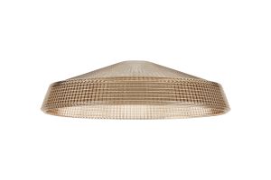 Arvo 31x8.5cm Prismatic Shallow Glass Shade For E27 42mm Lampholder, Amber