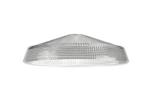 Arvo 31x8.5cm Prismatic Shallow Glass Shade For E27 42mm Lampholder, Clear