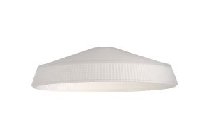 Arvo 31x8.5cm Prismatic Shallow Glass Shade For E27 42mm Lampholder, Frosted