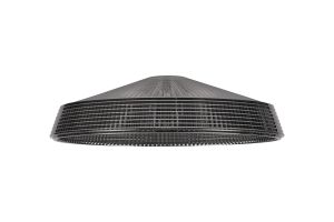 Arvo 31x8.5cm Prismatic Shallow Glass Shade For E27 42mm Lampholder, Smoke