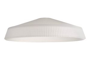 Arvo 40x11cm Prismatic Shallow Glass Shade For E27 42mm Lampholder, Frosted