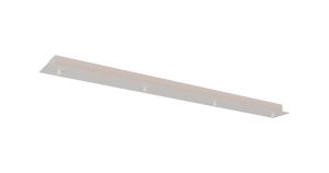 Elsa 4 Hole 850 x 80mm Rectangular Canopy Kit, White