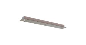 Elsa 3 Hole 600 x 80mm Rectangular Canopy Kit, Chrome