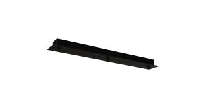 Elsa 3 Hole 600 x 80mm Rectangular Canopy Kit, Black
