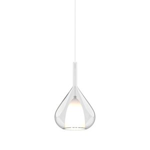 Carys 22cm Assembly Pendant (WITHOUT PLATE) With Reuleaux Triangle Shade, 1 Light E27, Clear Glass With Frosted Inner
