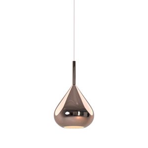 Carys 22cm Assembly Pendant (WITHOUT PLATE) With Reuleaux Triangle Shade, 1 Light E27, Copper Glass With Frosted Inner