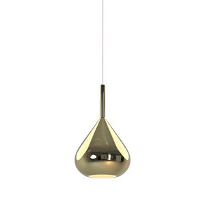 Carys 22cm Assembly Pendant (WITHOUT PLATE) With Reuleaux Triangle Shade, 1 Light E27, Gold Glass With Frosted Inner