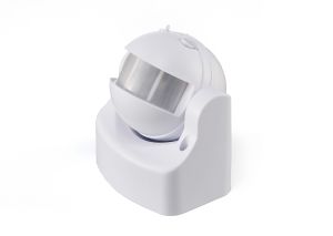 Espial Stand Alone IP44 12m 180 Deg PIR Motion Sensor With Adjustable Time And Lux Level White Finish