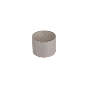Hemel Round, 18x13.5cm Shade, Cement Linen With Translucent Inner & Cement Carrier