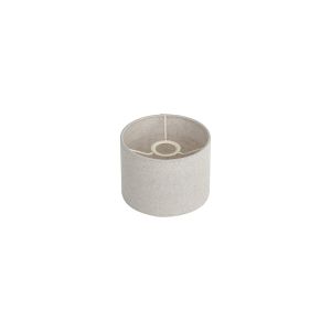 Hemel Round, 18x13.5cm Shade, Sandstone Linen With Translucent Inner & Sandstone Carrier