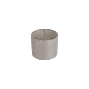 Hemel Round, 20x16.5cm Shade, Cement Linen With Translucent Inner & Cement Carrier