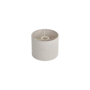 Hemel Round, 20x16.5cm Shade, Sandstone Linen With Translucent Inner & Sandstone Carrier