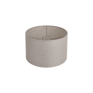 Hemel Round, 30x20cm Shade, Cement Linen With Translucent Inner & Cement Carrier