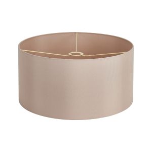 Hemel Round, 50x25cm Shade, Self Lined Pebble Faux Silk & Pebble Carrier
