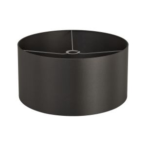 Hemel Round, 50x25cm Shade, Self Lined Slate Satin & Slate Carrier