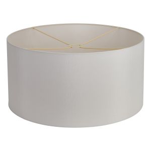 Hemel Round, 60x30cm Shade, Self Lined Ivory Faux Silk & Ivory Carrier