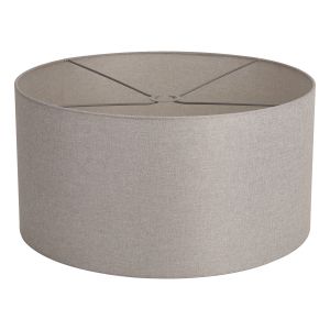 Hemel Round, 60x30cm Shade, Cement Linen With Translucent Inner & Cement Carrier