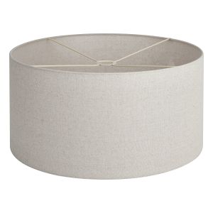 Hemel Round, 60x30cm Shade, Sandstone Linen With Translucent Inner & Sandstone Carrier
