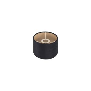 Hemel Round, 18x13.5cm Shade, Black Velvet With Prosecco Paper Lining & Prosecco Finish Carrier