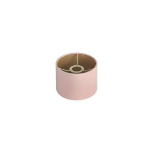 Hemel Round, 18x13.5cm Shade, Blush Pink Velvet With Prosecco Paper Lining & Prosecco Finish Carrier