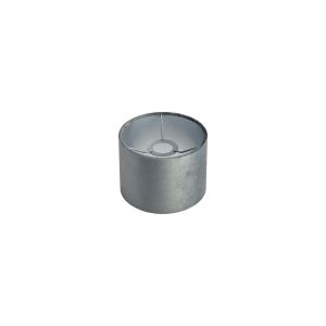 Hemel Round, 18x13.5cm Shade, Dark Grey Velvet With Silver Paper Lining & Silver Finish Carrier