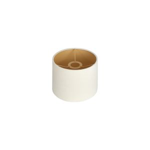 Hemel Round, 20x16.5cm Shade, Ivory Velvet With Champagne Paper Lining & Champagne Finish Carrier