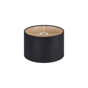 Hemel Round, 30x20cm Shade, Black Velvet With Prosecco Paper Lining & Prosecco Finish Carrier
