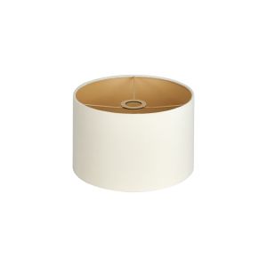 Hemel Round, 30x20cm Shade, Ivory Velvet With Champagne Paper Lining & Champagne Finish Carrier
