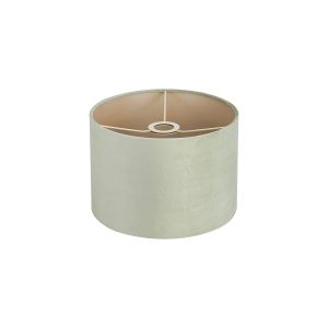Hemel Round, 30x20cm Shade, Sage Green Velvet With Prosecco Paper Lining & Prosecco Finish Carrier