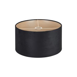 Hemel Round, 40x22cm Shade, Black Velvet With Prosecco Paper Lining & Prosecco Finish Carrier